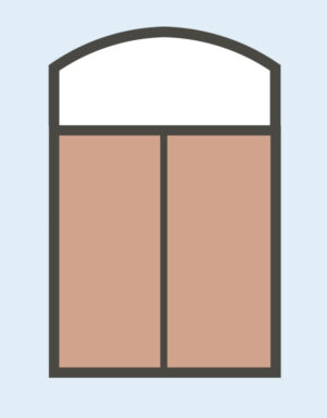 Double Door - Arched Transom
