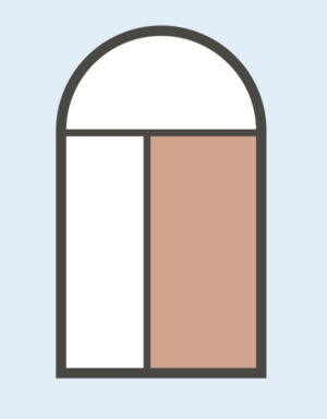 Single Door - Left Sidelight Half Moon Transom