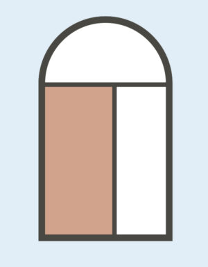 Single Door - Right Sidelight Half Moon Transom