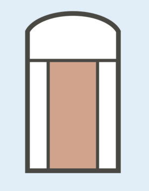 Single Door - Two Sidelights and Arched Transom