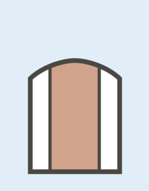 Single Door - Two Sidelights Arched
