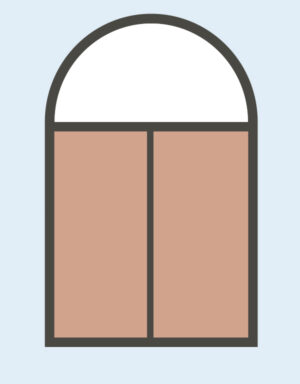 Double Door - Half Moon Transom