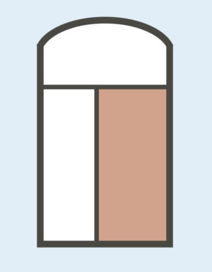Single Door - Left Sidelight Arched Transom