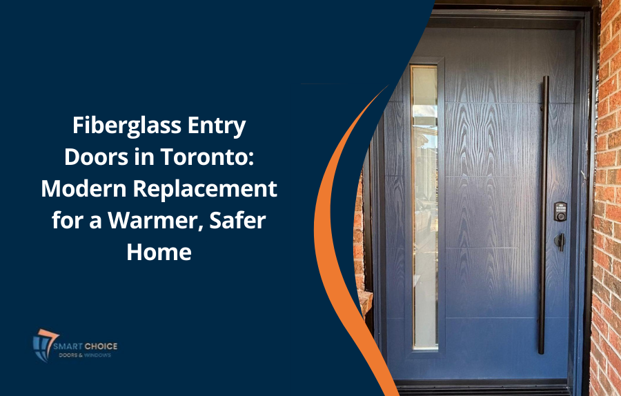 Fiberglass Entry Doors in Toronto Modern Replacement for a Warmer, Safer Home