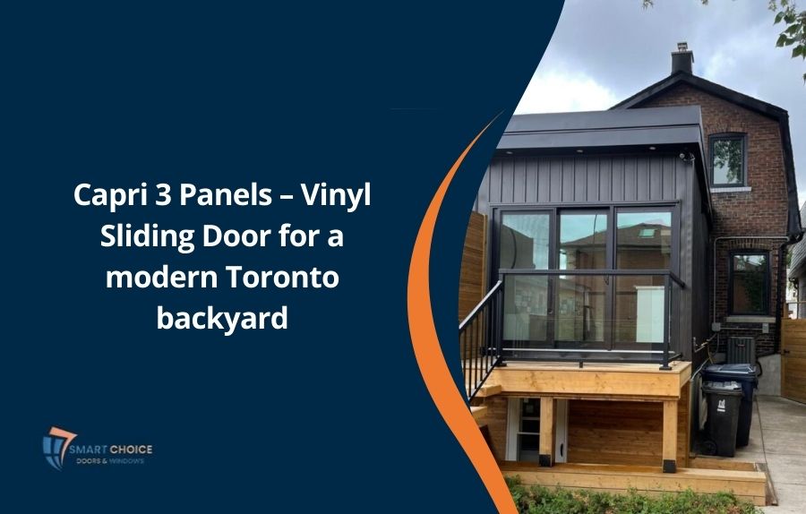 Capri 3 Panels – Vinyl Sliding Door for a modern Toronto backyard