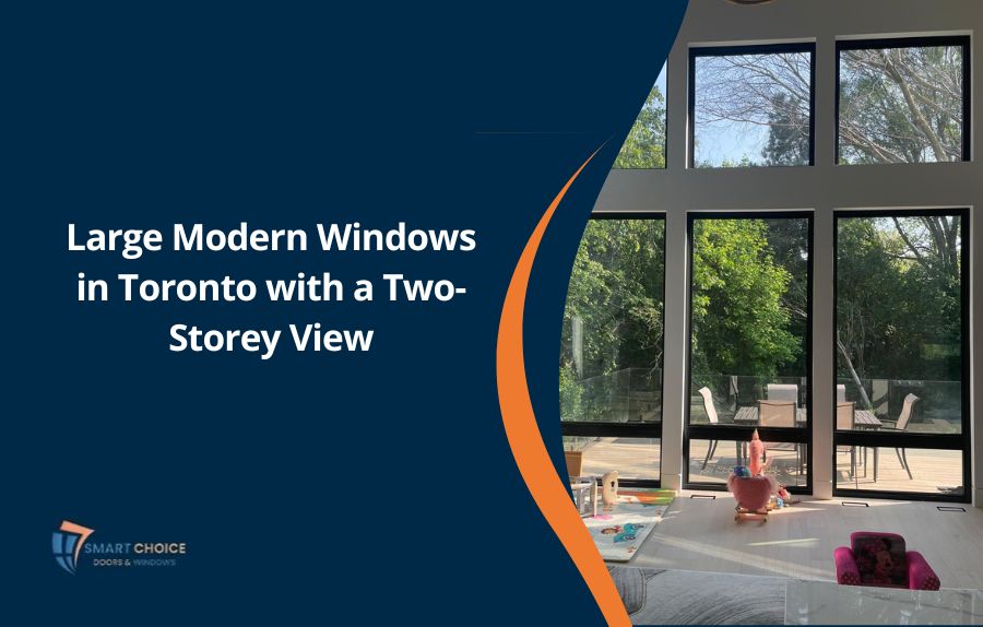 Large Modern Windows in Toronto with a Two-Storey View