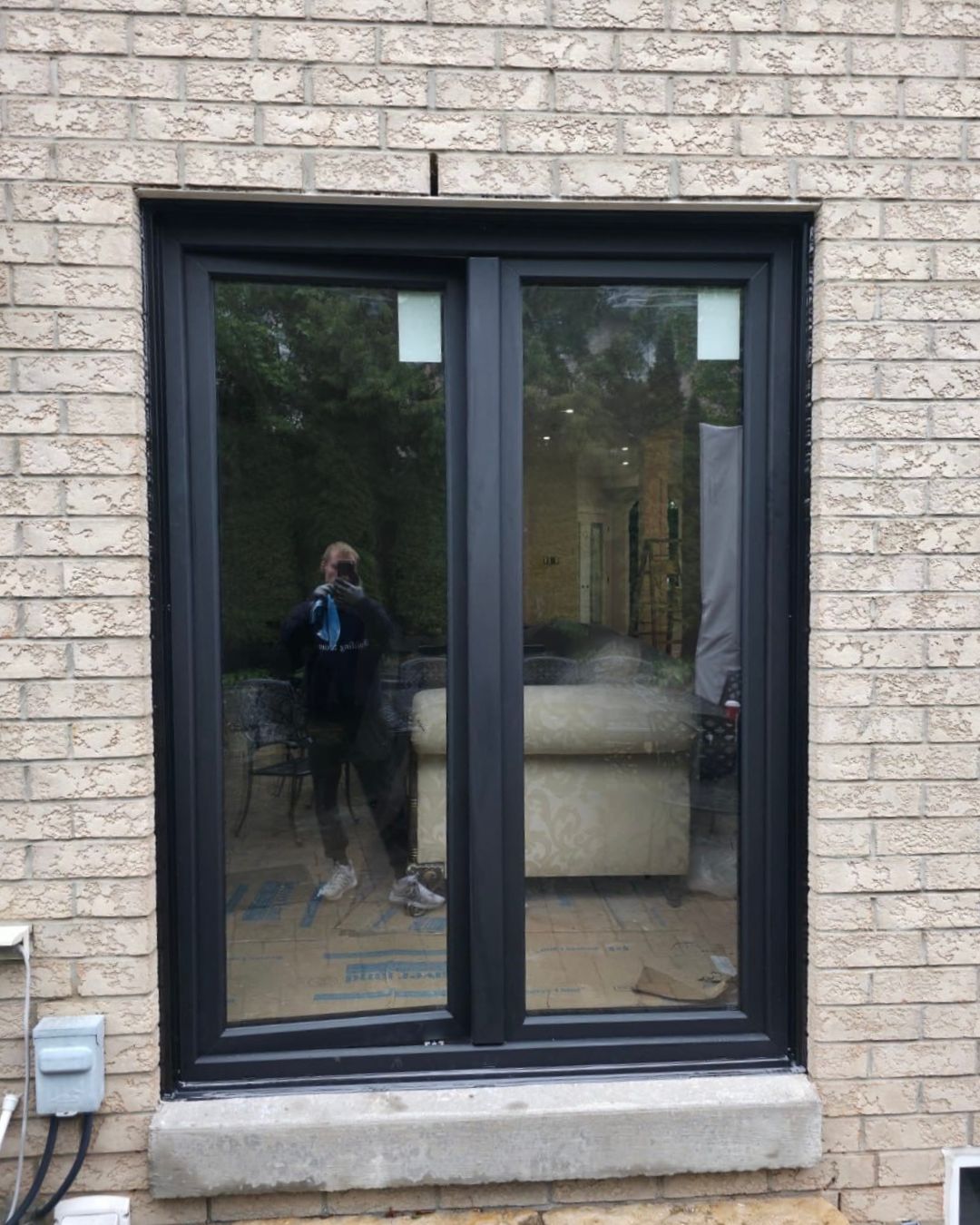 Modern European tilt and turn patio door installation