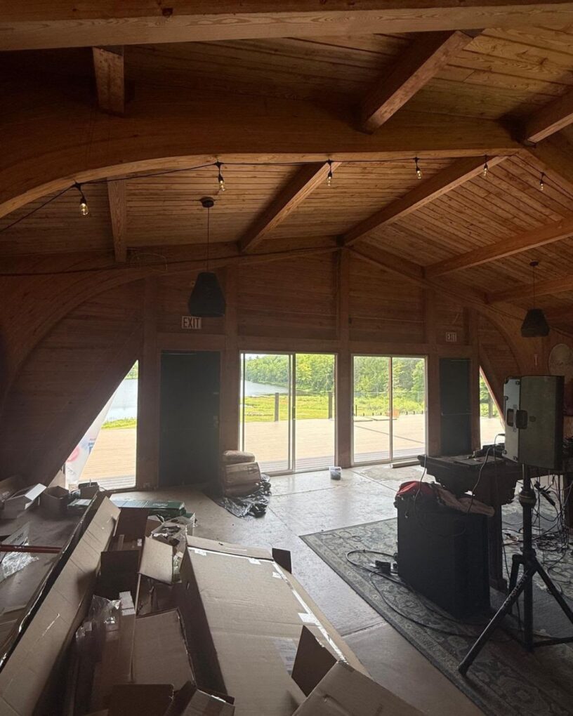 Interior before the space had strong architecture, but the view was not fully opened yet.
