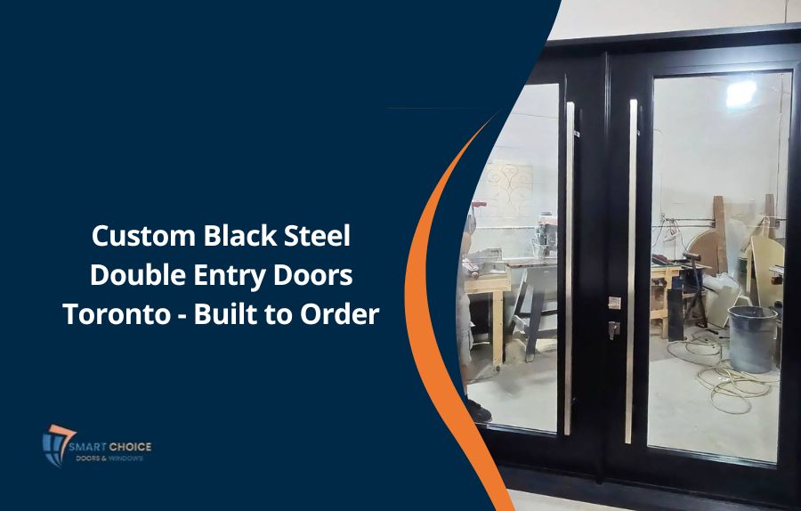 Custom Black Steel Double Entry Doors Toronto - Built to Order