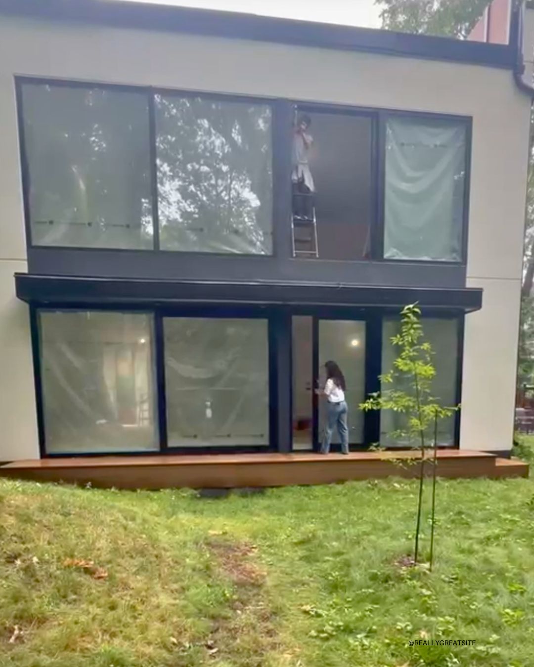 European lift and slide doors installed in a modern Toronto home